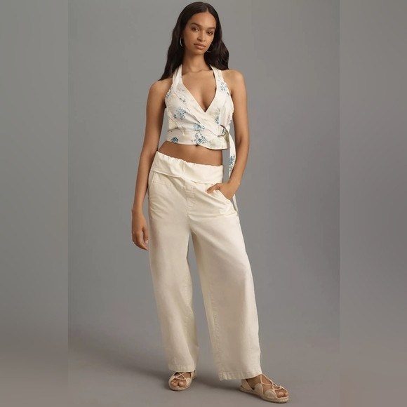 NWT Pilcro Halter Buckle Wrap Top, Size S - Picture 3 of 8